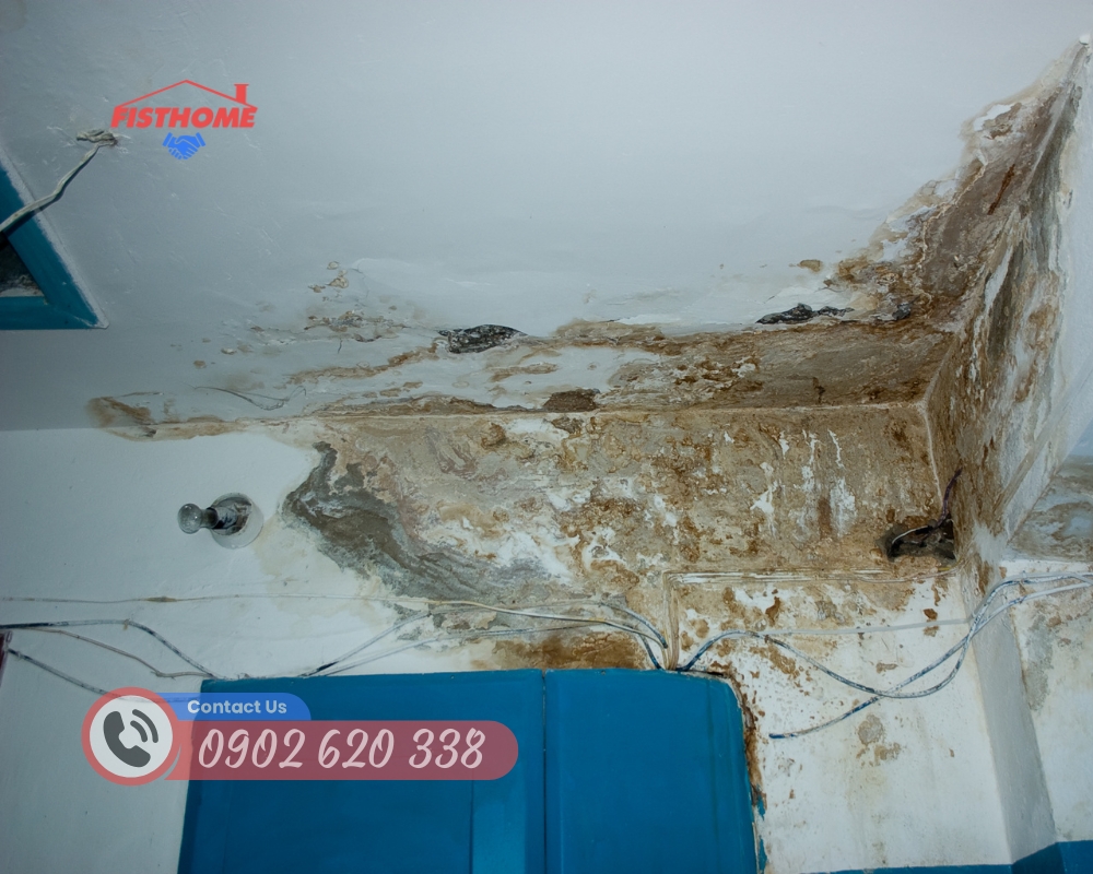 Xử lý trần nhà bị nứt thấm nước